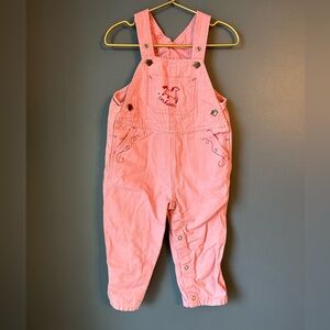Carhartt pink horse embroidered overalls